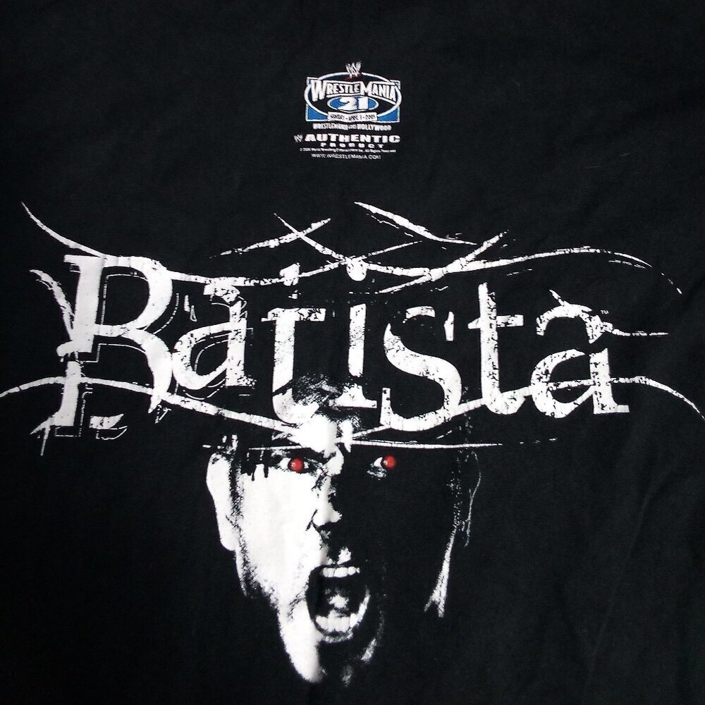 Vintage WWE Wrestle Mania 21 Batista The Animal T-Shirt